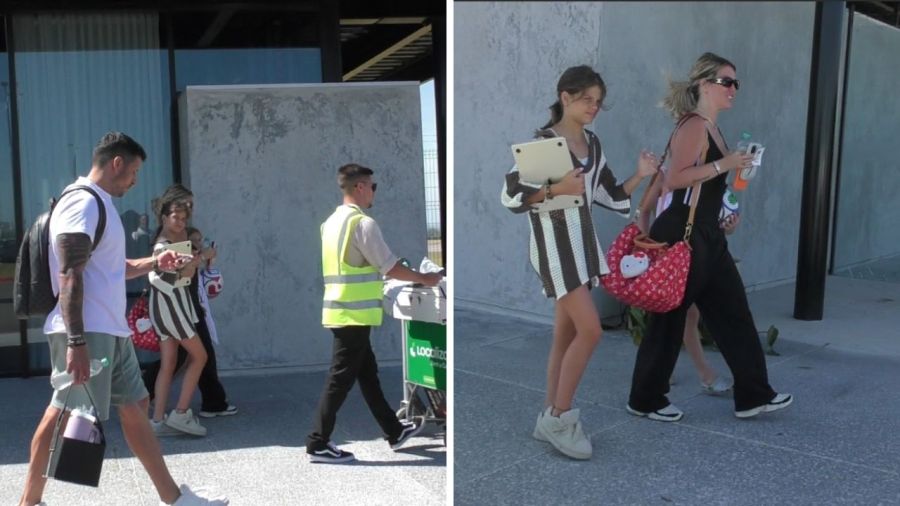 Martín Migueles con las hijas de Wanda Nara en Punta del Este