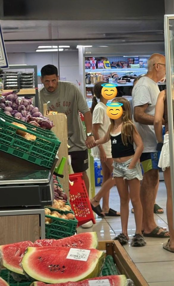 Martín Migueles junto a las hijas de Wanda Nara en Punta del Este