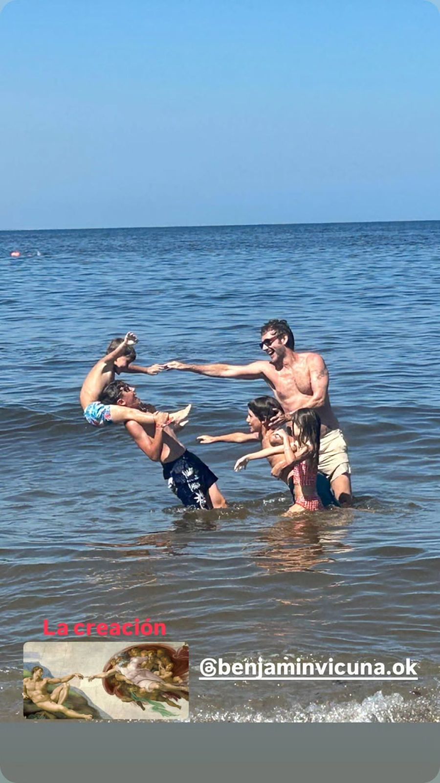 Benjamín Vicuña y sus hijos