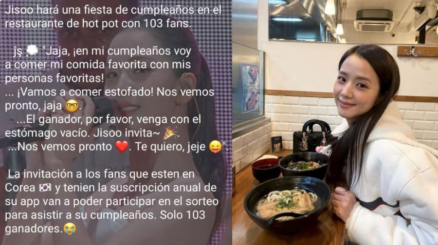El cumpleaños de Jisoo con 103 fans