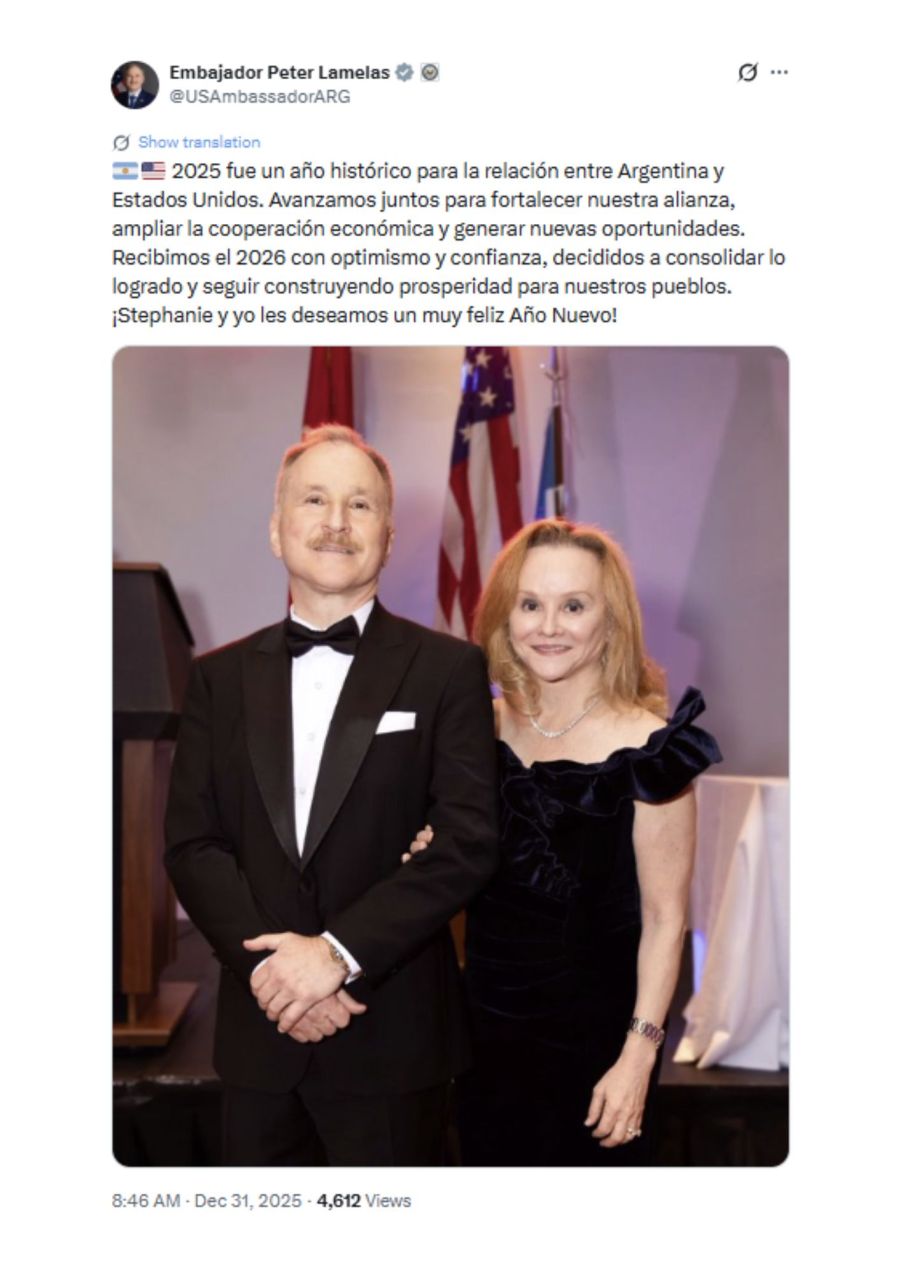 El saludo de fin de año de Peter Lamelas