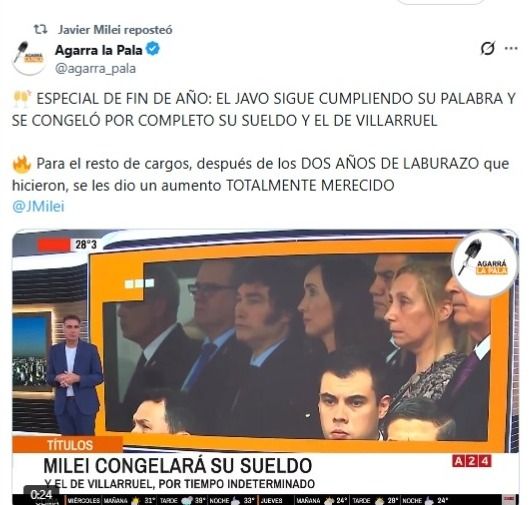 Reposteo Javier Milei Año Nuevo 2