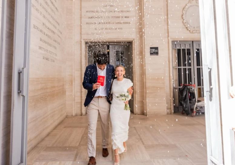 Bauti Lena se casó con Delfina Villagra