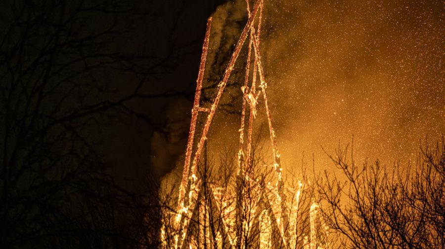 Incendio de una iglesia de Vondelkerk, Amsterdam 01012026