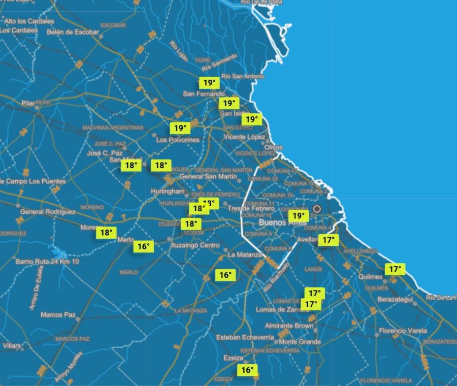 Pronóstico AMBA viernes 2 de enero
