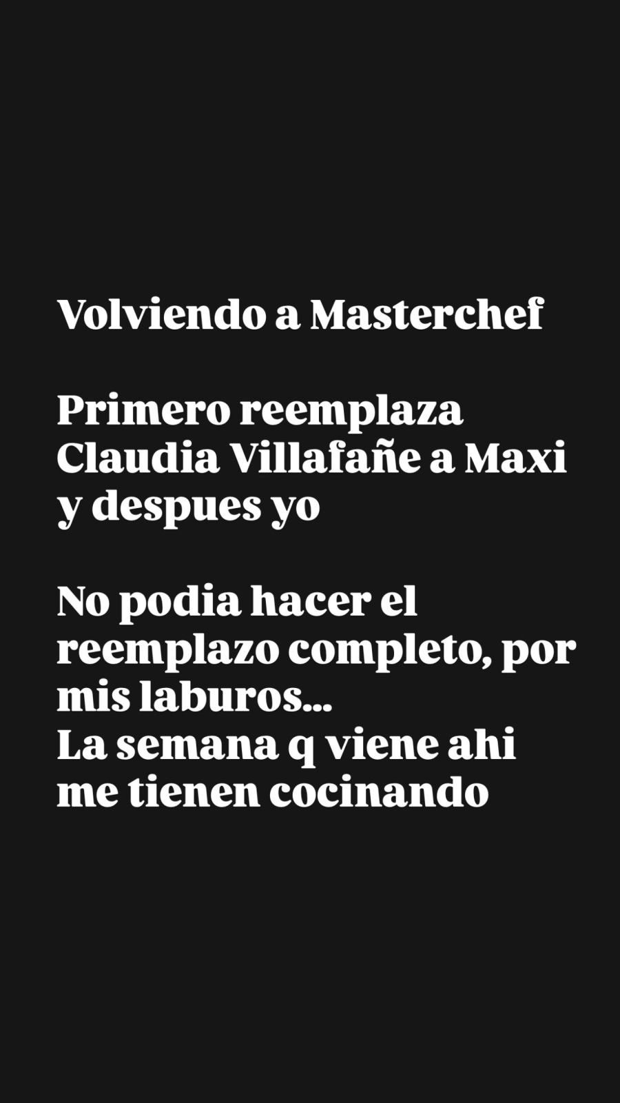 Yanina Latorre reveló por qué no salió al aire su reemplazo de Maxi López en MasterChef Celebrity