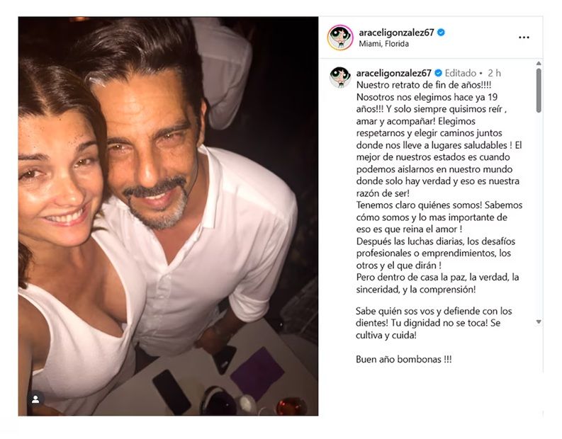 Araceli González y Fabián Mazzei