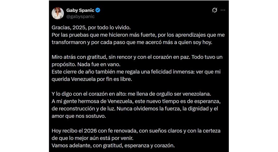 El descargo de Gaby Spanic