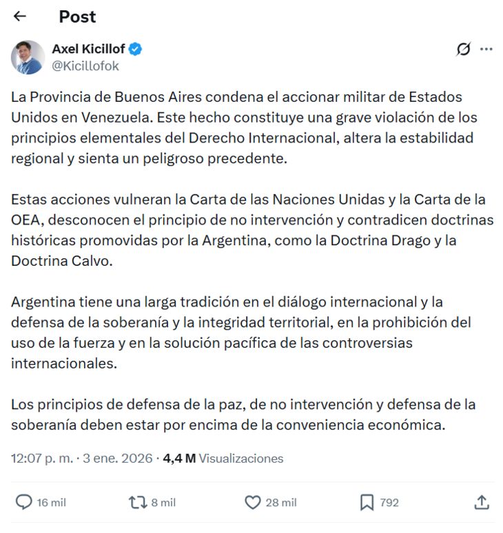 Twits Larreta-Bullrich-Kicillof