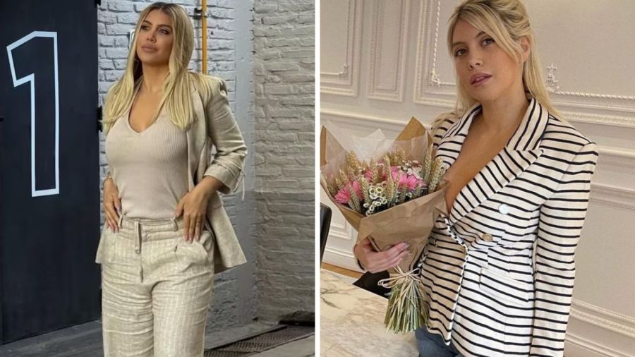 Wanda Nara y la China Suárez, duelo de estilos en conjunto sastreros