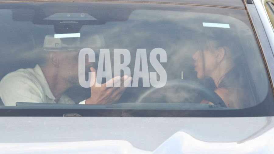 Martín Demichelis discutiendo en un auto con su novia