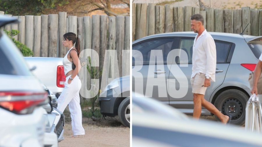 Martín Demichelis discutiendo en un auto con su novia