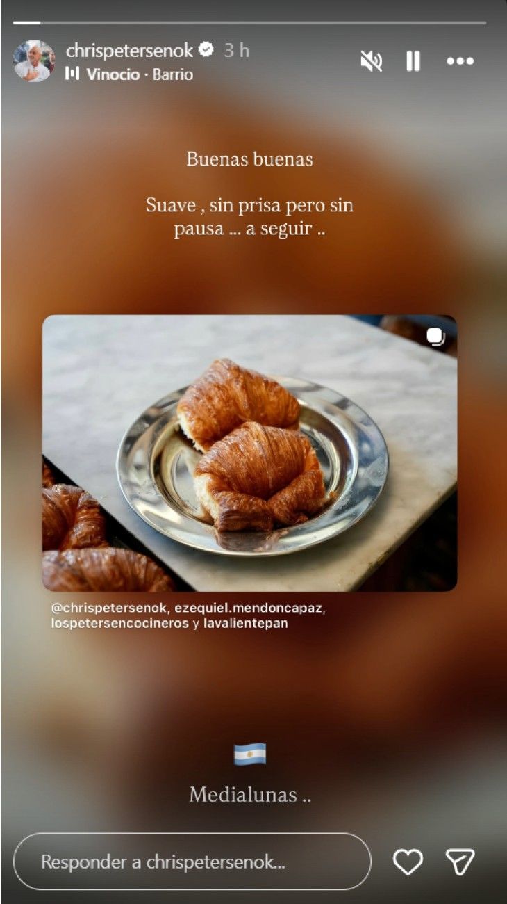 Christian Petersen reapareció con un posteo en la red