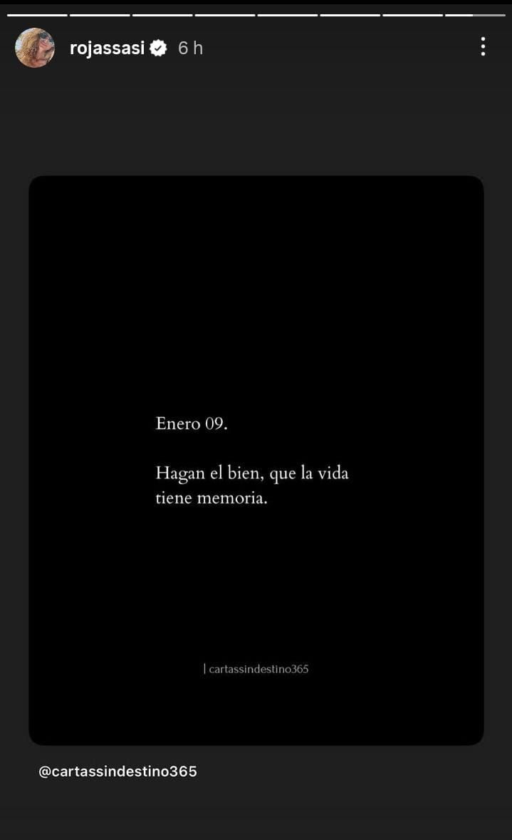 El llamativo posteo de Sabrina Rojas