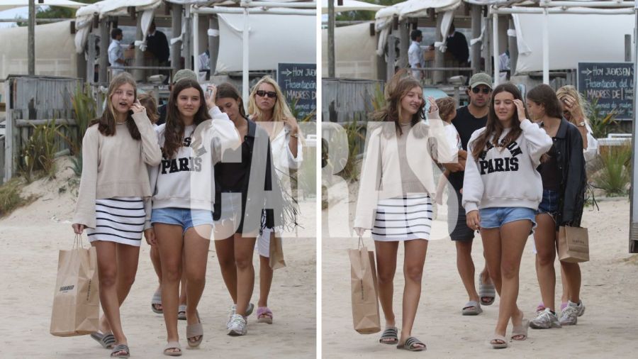 Nicole Neumann junto a Manu Urcera y sus hijos