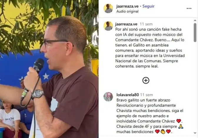 Posteo de Jorge Arreaza