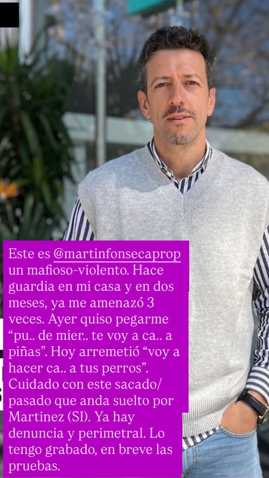 La denuncia de Robertito Funes Ugarte