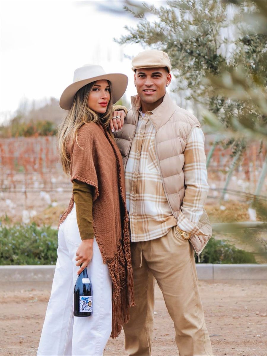 Lautaro Martínez y Agustina Gandolfo