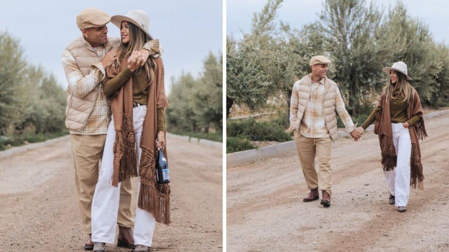 Lautaro Martínez y Agustina Gandolfo