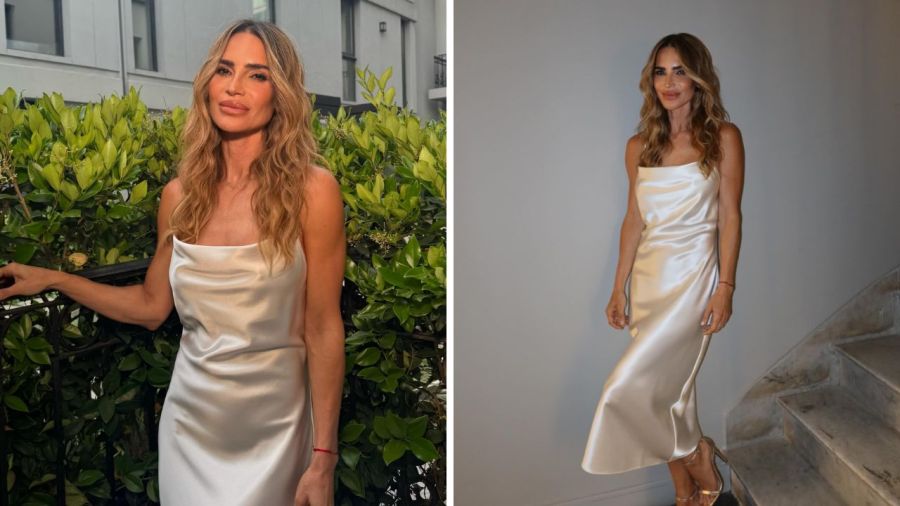 María Vázquez deslumbró con un vestido lencero