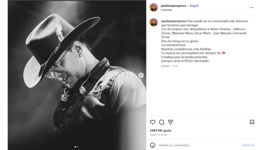 Muerte Yeison Jiménez