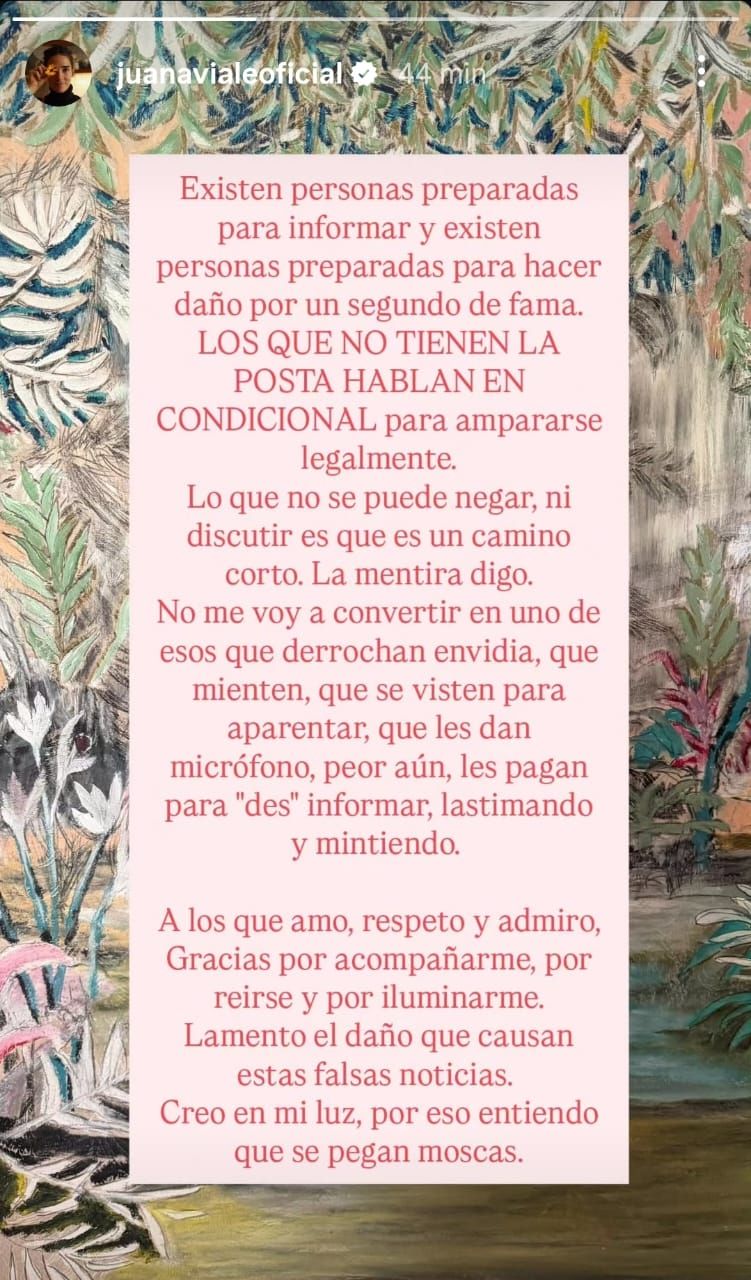 El descargo de Juana Viale