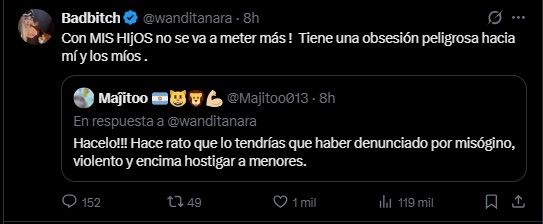 Posteos en X de Wanda Nara