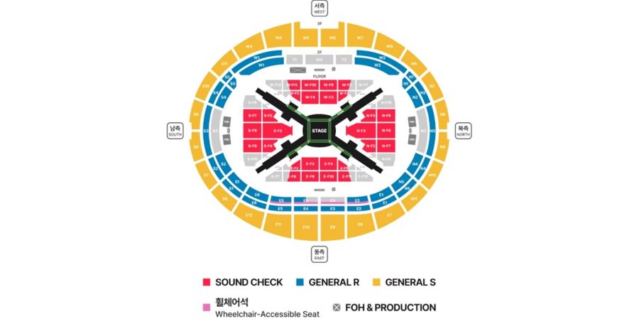 Diseño del escenario pensado para la gira mundial de BTS