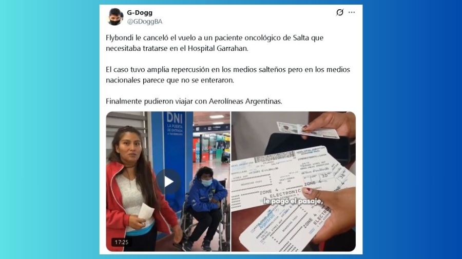 Tuit demora de Flybondi