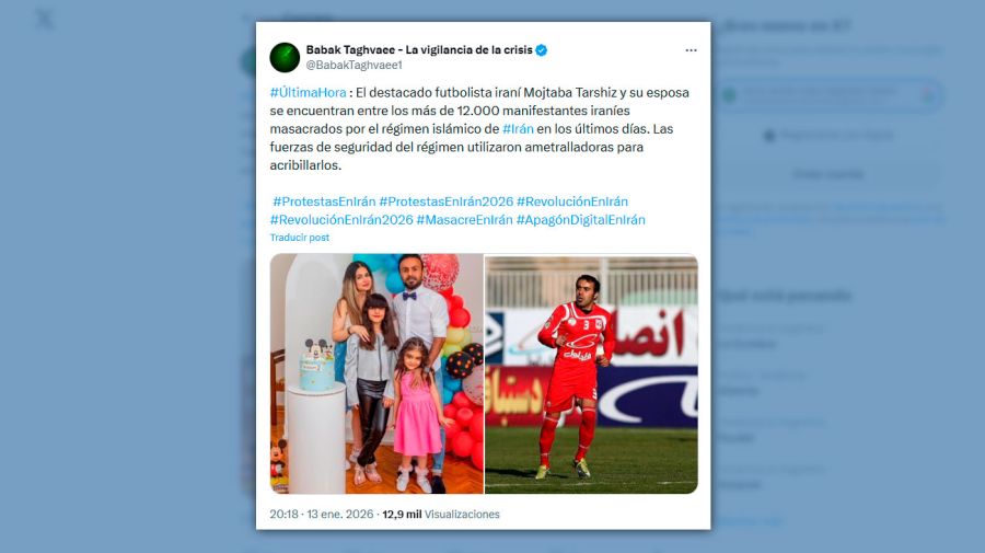 Exjugador de Tractor Sazi Tabriz, fue asesinado junto con su esposa 14012026