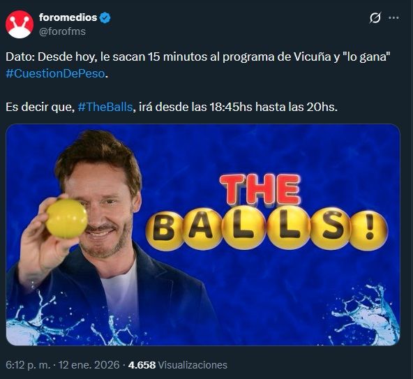 La drástica decisión de El Trece con The Balls, el programa de Benjamín Vicuña