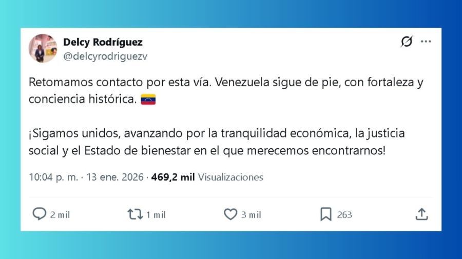 Tuit de Delcy Rodríguez tras la rehabilitación de X en Venezuela