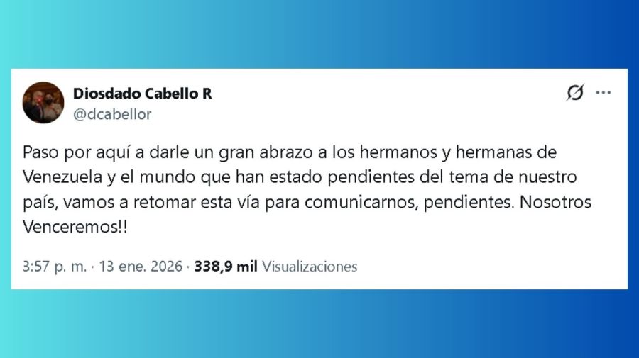 Tuit de Diosdado Cabello tras la rehabilitación de X en Venezuela