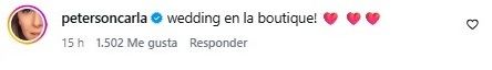 Felicitaciones a Lali y Pedro