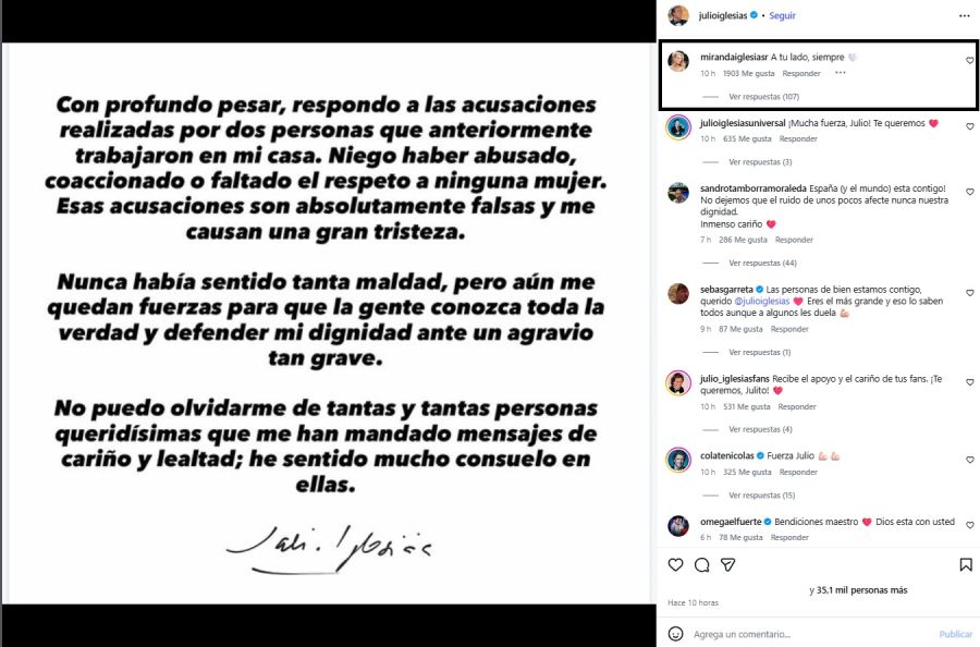 Julio Iglesias y Miranda Rijnsburger 