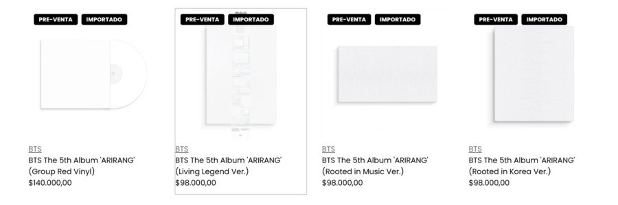 La preventa del álbum de BTS
