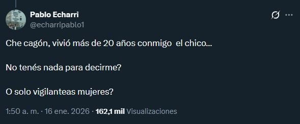 Pablo Echarri contra Eduardo Feinmann por criticar a Luca Martin y Nancy Dupláa