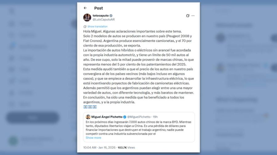 Posteo Luis Caputo 15012026