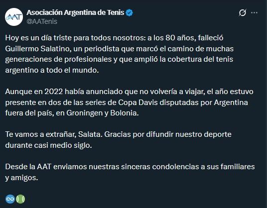 Murió Guillermo Salatino