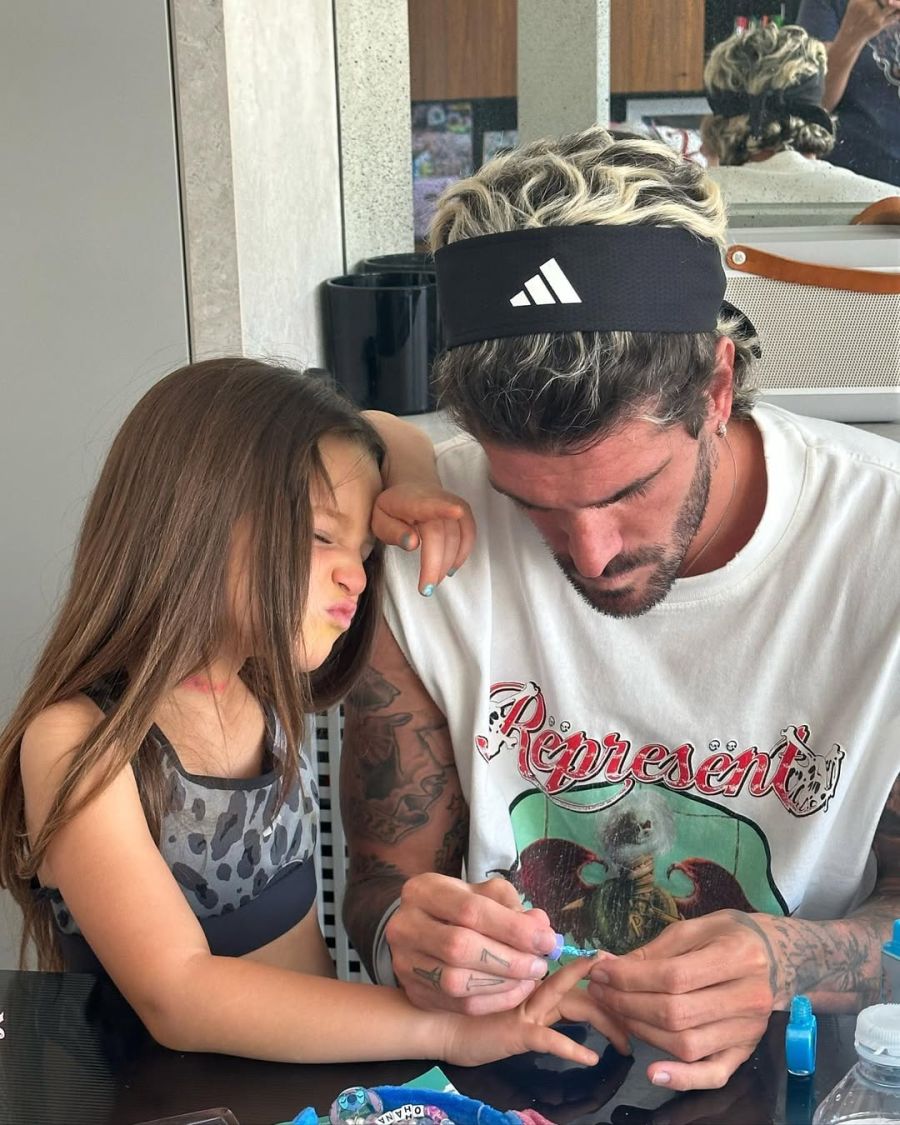 Rodrigo de Paul y su hija Francesca