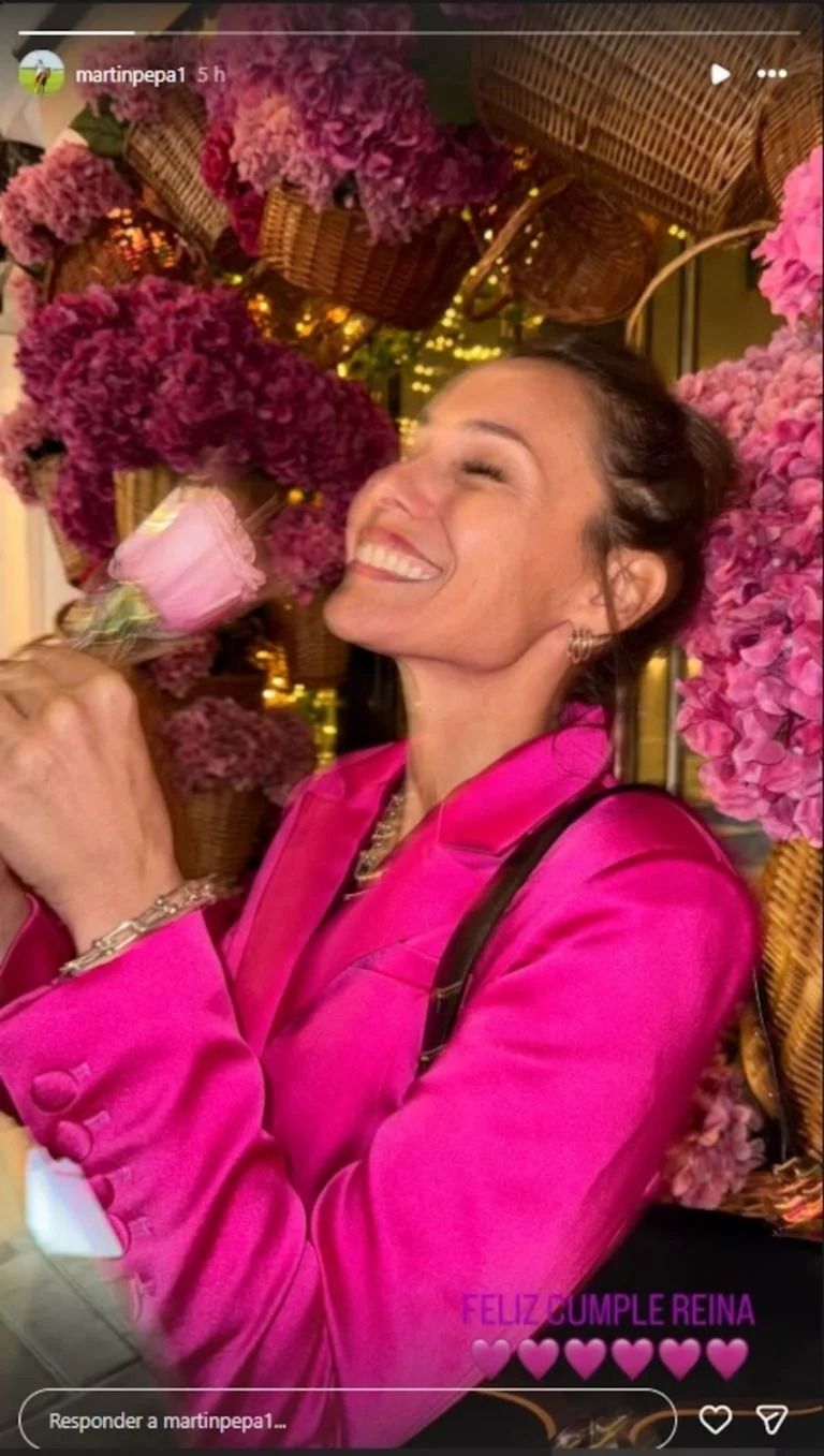 Saludo de cumpleaños de Martín Pepa a Pampita 