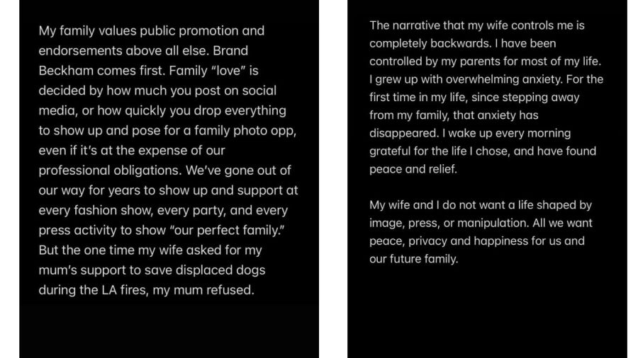 Brooklyn Beckham rompió el silencio