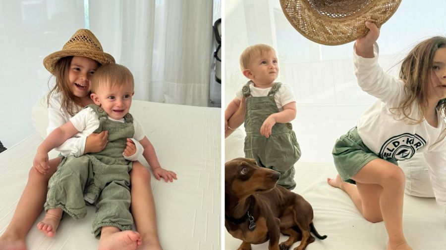 Sarah Burlando y su sobrino Beltrán