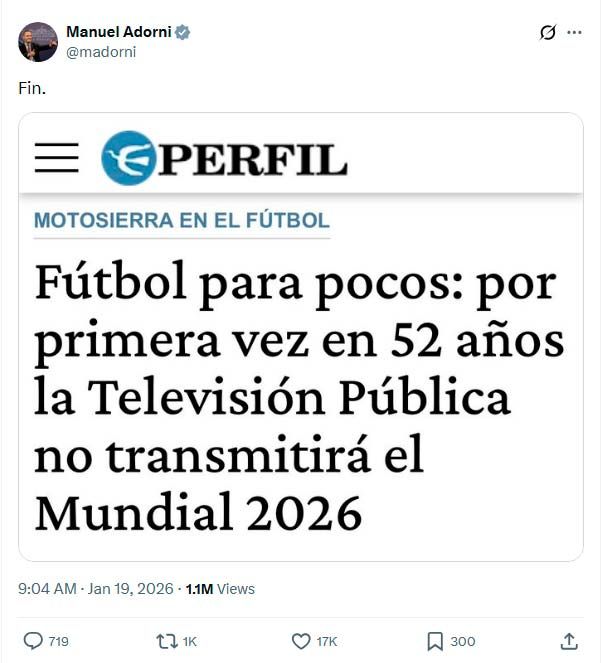 X Manuel Adorni 19012026