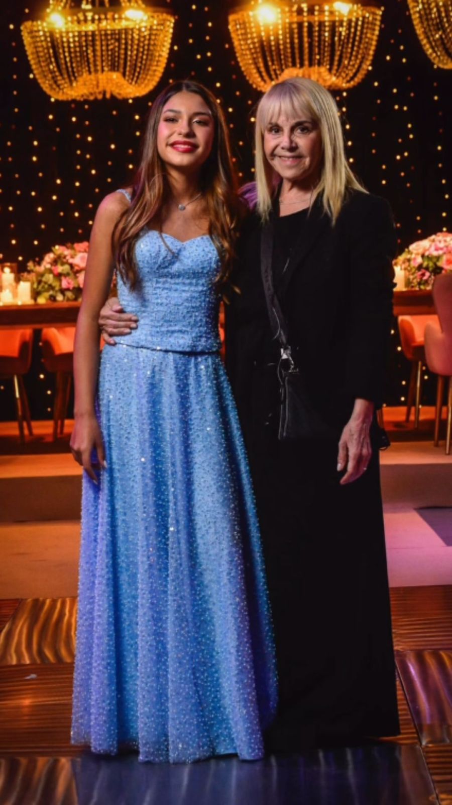 Claudia Villafañe en uno de sus eventos