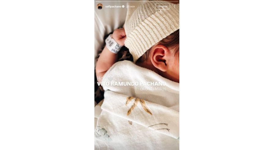 Nació el hijo de Sofía Pachano
