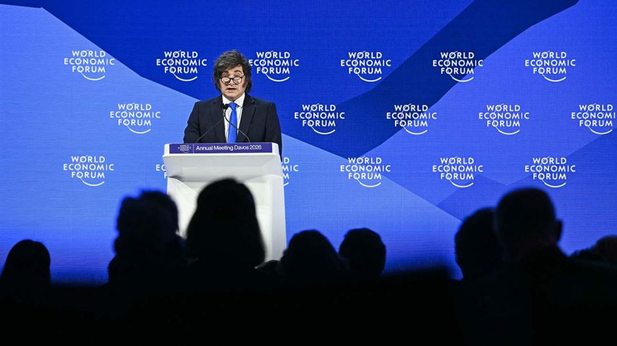 El presidente Javier Milei en Davos 21012026