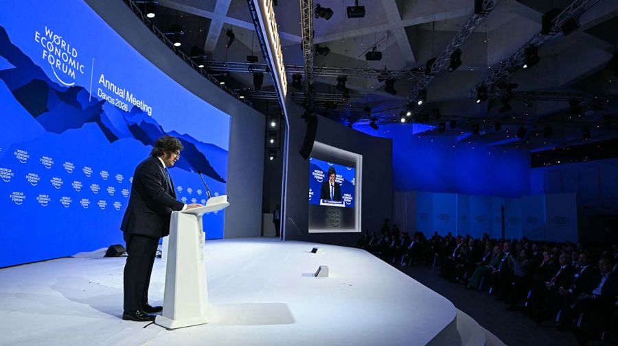 El presidente Javier Milei en Davos 21012026