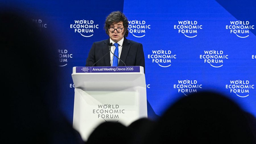 Fotogaleria El presidente argentino, Javier Milei, habla durante la reunión anual del Foro Económico Mundial (FEM) en Davos