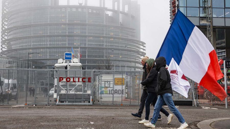 Protesta de agricultores Parlamento UE y Mercosur Francia 21012026